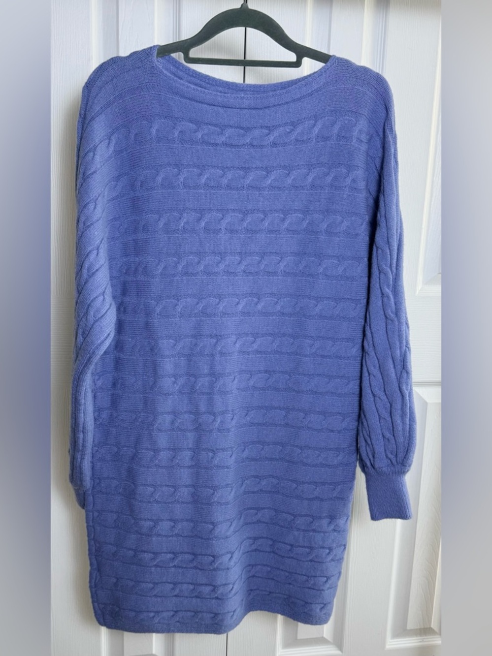 Blue Cable-Knit Sweater Dress - Picture 2 of 5